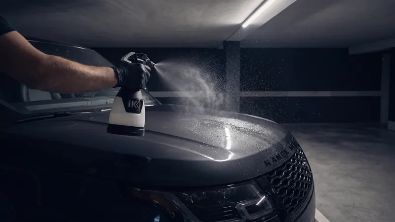 Exterior wax being applied